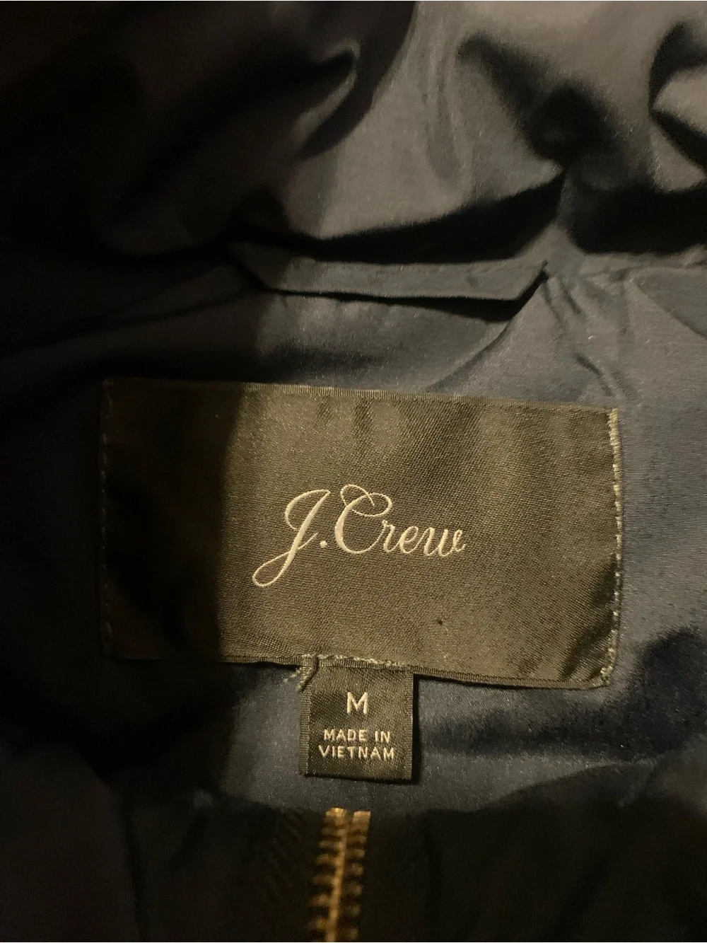 J. Crew Black Quilted Diamond Puffer Vest with Gold Hardware